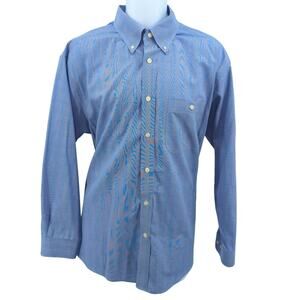 VTG Orvis Shirt Mens Large Blue Plaid Casual Button Down Heritage Preppy Classic